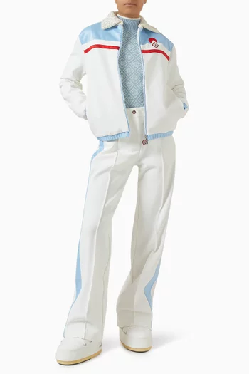 Hybrid Ski Track Jacket in Viscose Blend