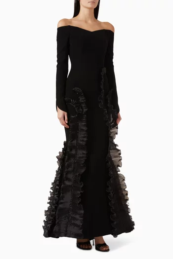 Catherine Gown in Stretch Crepe