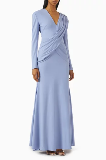 فستان بكاب بتصميم متقاطع