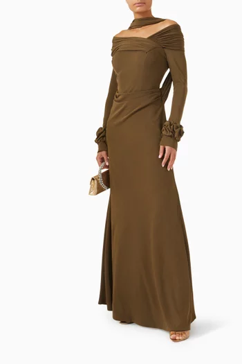 Drape Shawl Dress