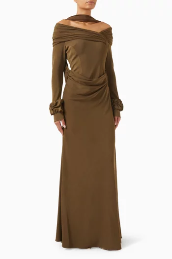 Drape Shawl Dress