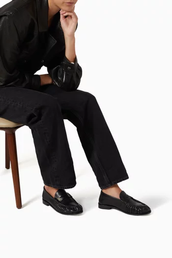 حذاء سهل الارتداء جلد غير لامع