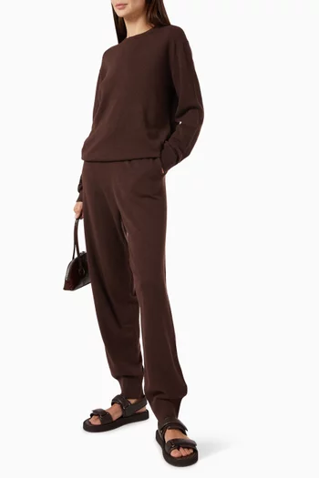 Drawstring Sweatpants in Wool-cashmere