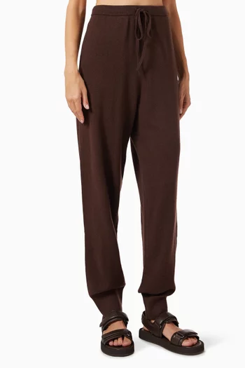 Drawstring Sweatpants in Wool-cashmere