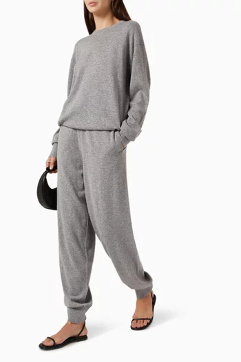 Drawstring Sweatpants in Wool-cashmere