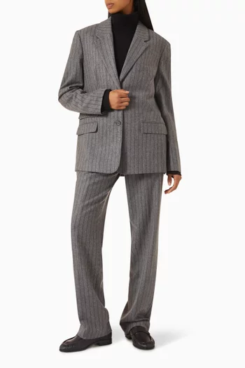 جاكيت بقصة فضفاضة صوف وحرير