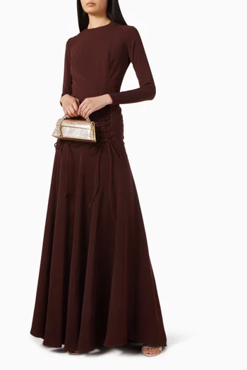 Grace Mermaid Maxi Dress in Crepe