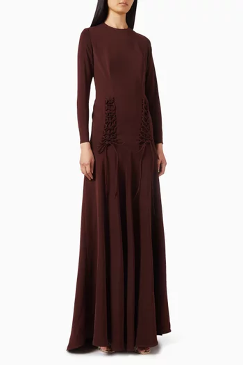 Grace Mermaid Maxi Dress in Crepe