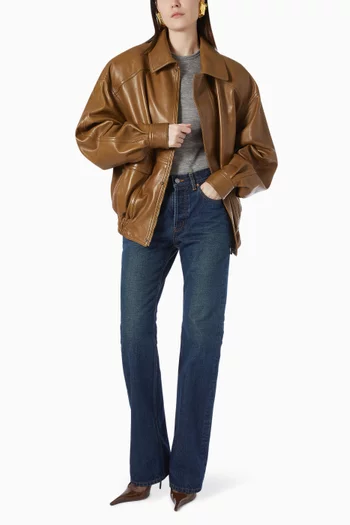 Bomber Jacket in Lambskin