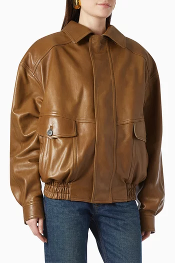 Bomber Jacket in Lambskin