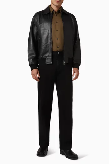Wyatt Zip Jacket in Leather