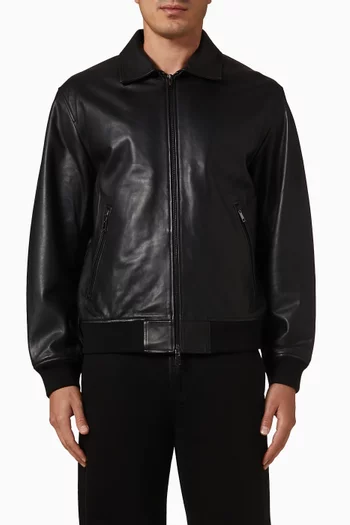 Wyatt Zip Jacket in Leather