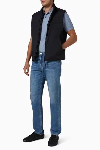 Zip-up Vest in Stretch Nylon