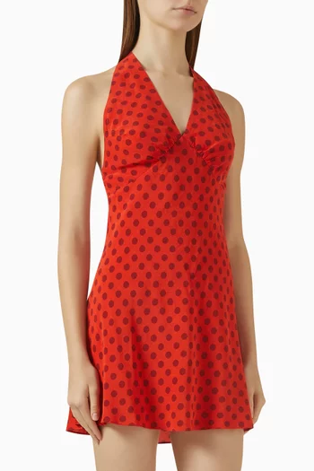 فستان ليلا قصير حرير كريب