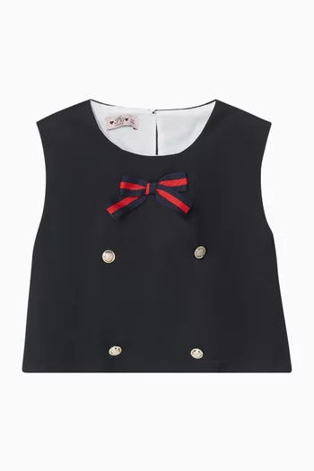Bow Button Top