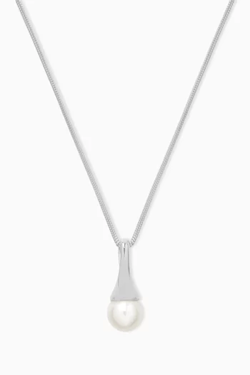 Lumora Pearl Necklace in Sterling Silver