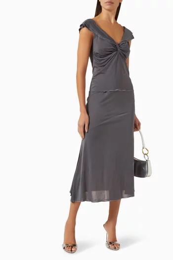 بلوزة ريفر بعقدة ملفوفة فيسكوز