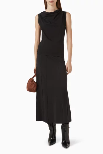 بلوزة بدرابيه قطن جيرسيه