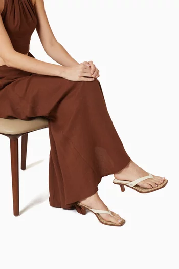 Dollie 55 Thong Sandals in Leather