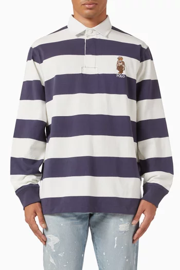 قميص راغبي بطبعة دب بولو قطن