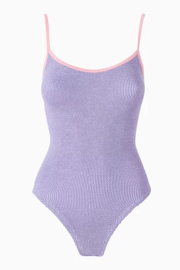 Pamela Contrast One-Piece Swimsuit in Original Crinkle™