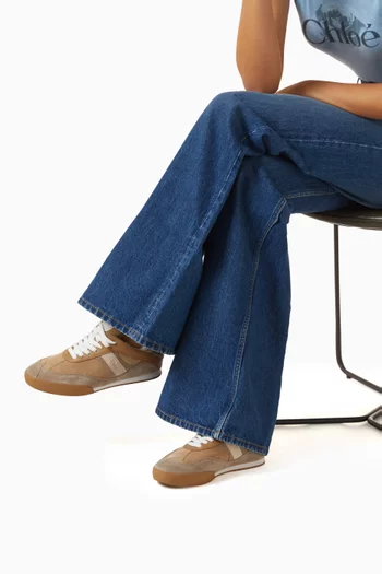 Kick Low-top Sneakers in Suede & Calfskin Leather