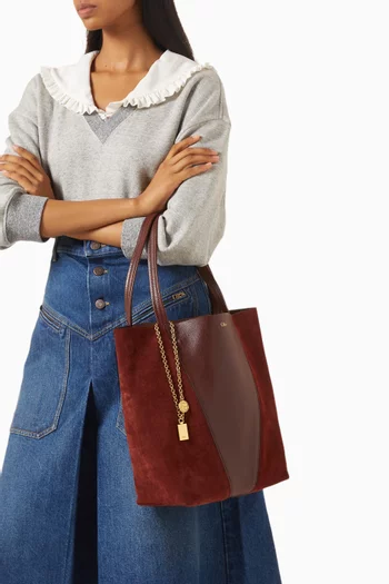 حقيبة يد سبين جلد حُبيبي وجلد شمواه