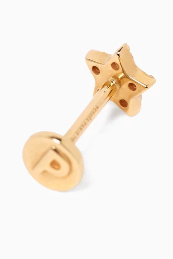 Single Star Diamond Stud Earring in 18kt Yellow Gold