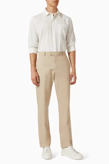 قميص تشاتسوورث مخطط قطن أكسفورد