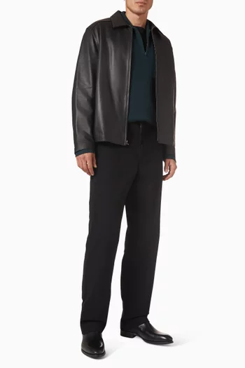 Quarter-zip Polo Sweater in Wool & Cashmere