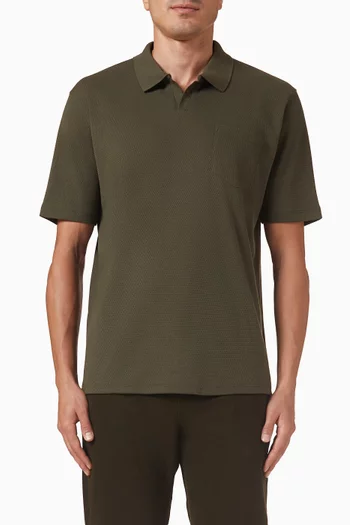 تي شيرت بولو بياقة جوني مزيج قطن