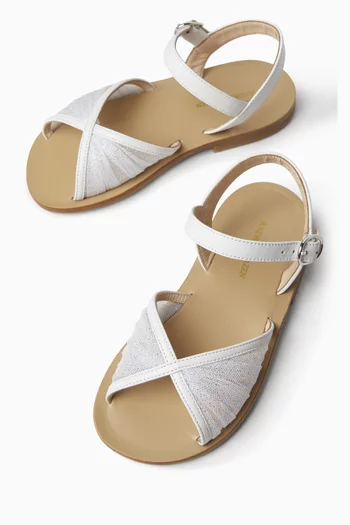 Katy Sandals in Glitter Mesh