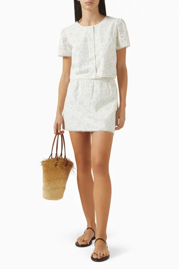 بلوزة سلمى مزينة بتطريزات قطن