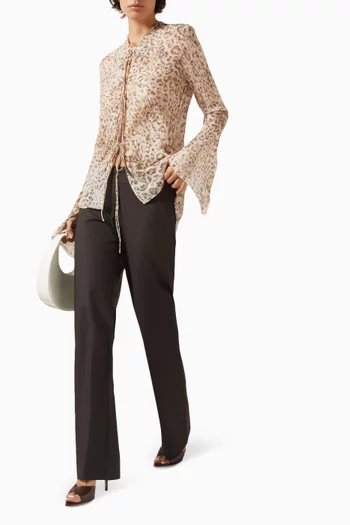 Feline Tie-up Top in Viscose