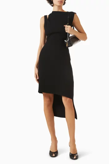 Oblique Square Midi Dress