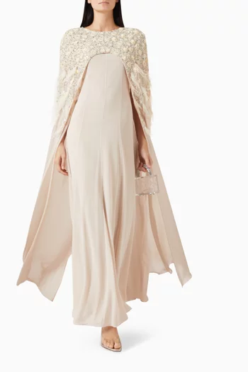 Embroidered Cape Kaftan