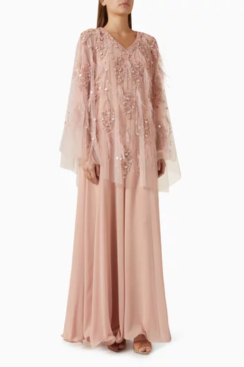 Embroidered Cape Kaftan