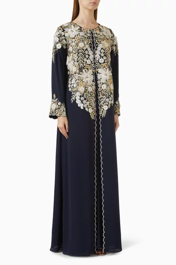 Liana Embellished Cape Maxi Dress