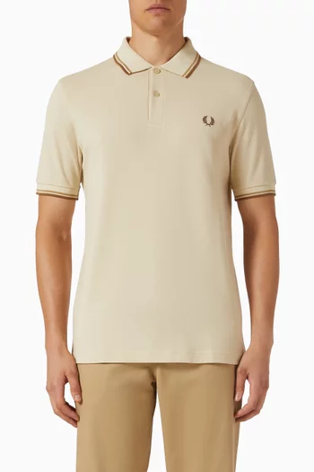 Twin Tipped Polo Shirt in Cotton Piqué