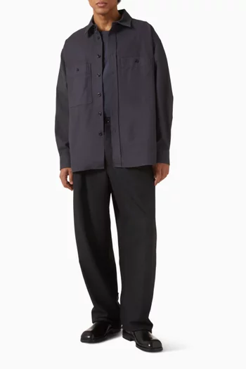Utility Overshirt  in Cotton Twill