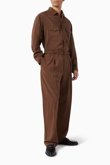 Convertible Collar Shirt in Silk-blend