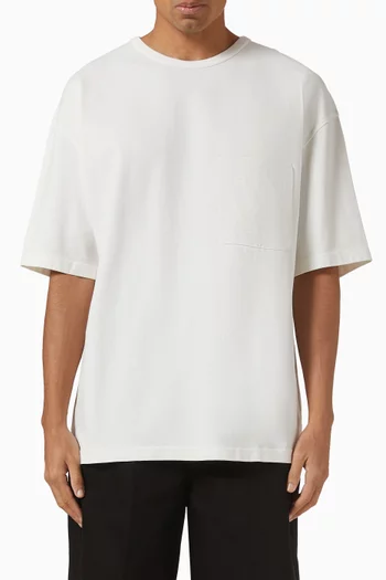 تي شيرت بقصة فضفاضة قطن