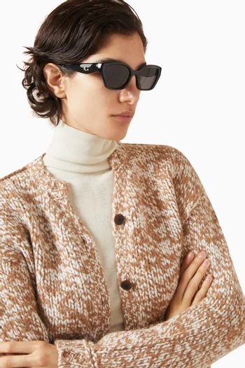 نظارة شمسية بإطار غير منتظم أسيتات