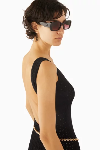 Square Logo Sunglasses in Acetate