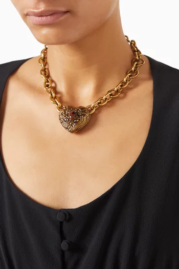The Château Treasure Necklace in Brass