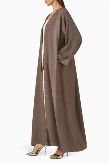 Embroidered Tassel Abaya