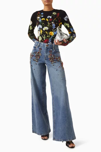 Amazing Embellished Jeans in Denim