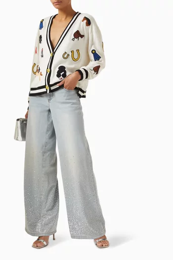 Amazing Embellished Jeans in Denim