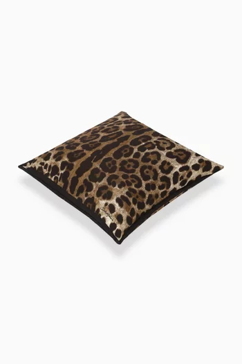 Small Leopardo Cushion in Velvet