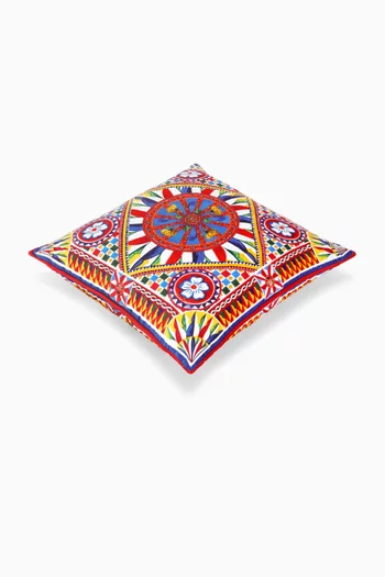 Small Carretto Siciliano Cushion in Velvet